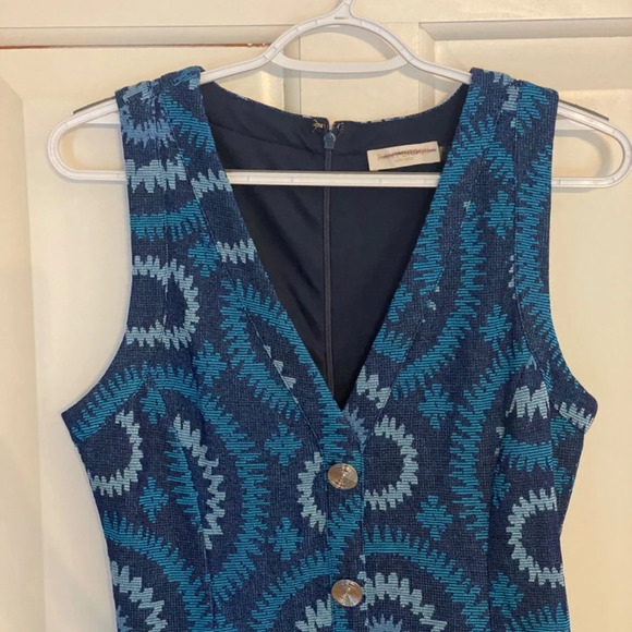 New! Ramy Brook Kathleen blue button front Dress nwot 33745 - Picture 3 of 9